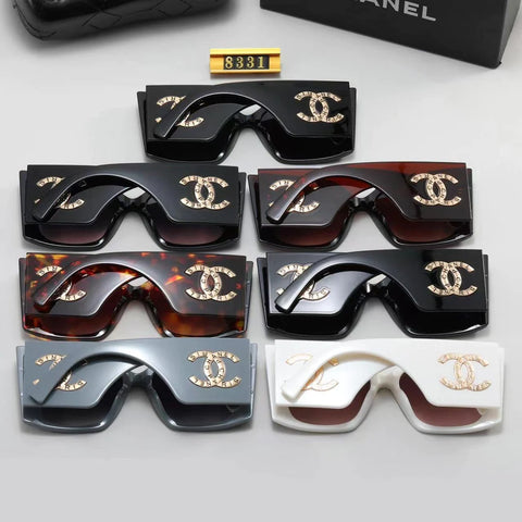 6-color fashion double C letter temple polarized sunglasses