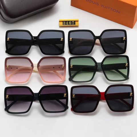 6-color fashion four-leaf clover LOGO temple polarized sunglasses