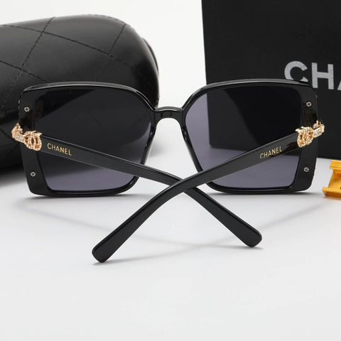 6 Colors Fashion Double C Rhinestone Temple Polarized Sunglasses