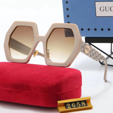 6-color fashion GG rhombus frame sunglasses polarizer