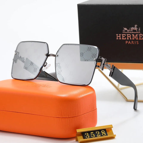 5-color fashion H letter flat sunglasses