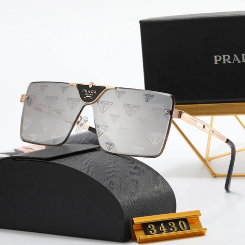 5 color luxury triangular letter printing polarized sunglasses