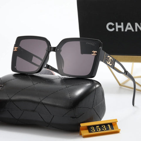 5-Color Fashion CC Temple Hollow Sunglasses