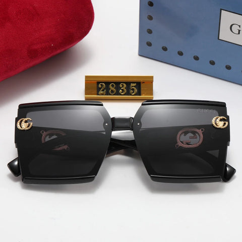 6 Colors Fashion Square Thread Double G Polarized Sunglasses