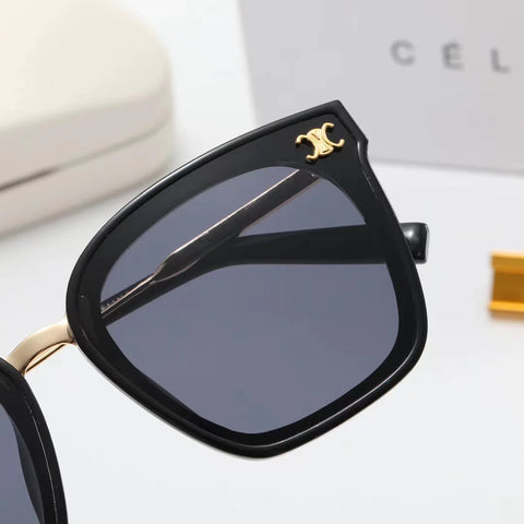 7-color stylish CE letter metal temple polarized sunglasses