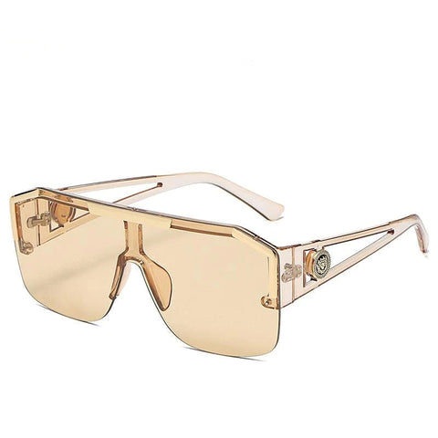 6-color fashion new one-piece lens Lion King one-piece hollowed-out sunglasses