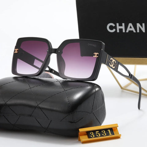 5-Color Fashion CC Temple Hollow Sunglasses