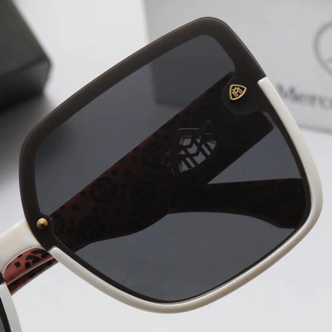 5-color fashion herringbone LOGO temple polarized sunglasses