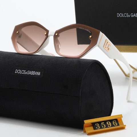 5-color fashion D letter hexagonal rhombus frame sunglasses