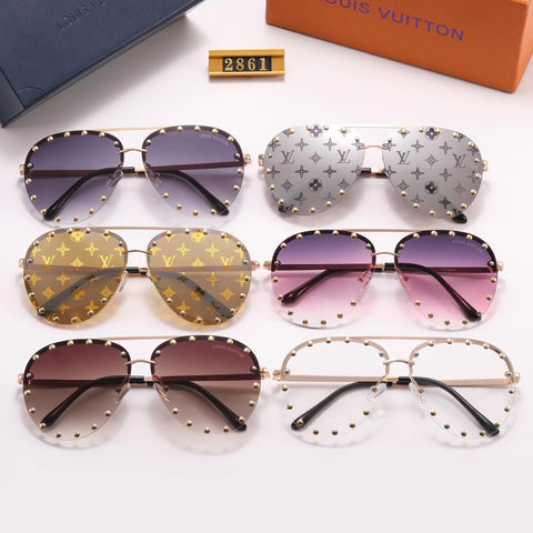 6 Colors Fashion Printed Willow Letters Polarized Sunglasses