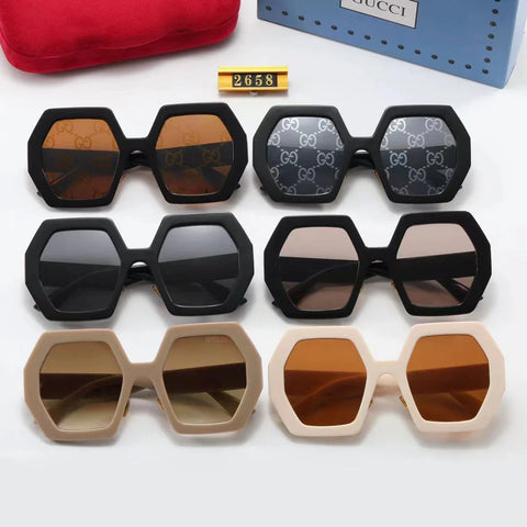 6-color fashion GG rhombus frame sunglasses polarizer