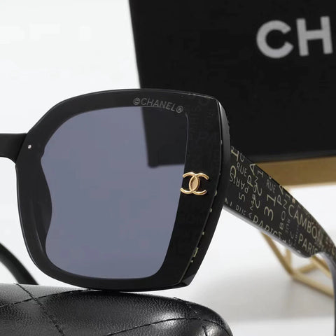 5-color fashion double C graffiti print sunglasses