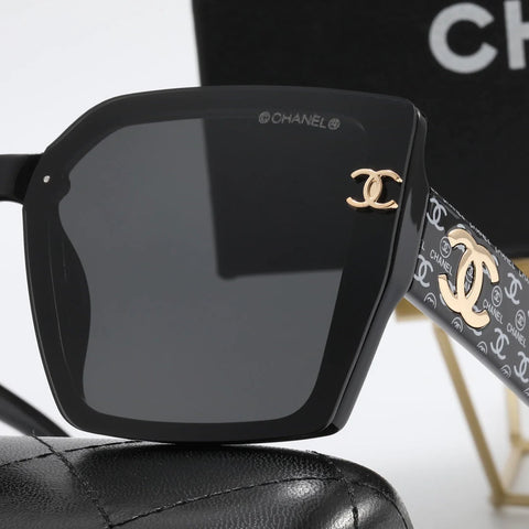 4 color fashion double c printing temple polarized sunglasses