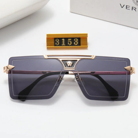 5 Color Fashion Frameless Square One-Piece Polarized Sunglasses