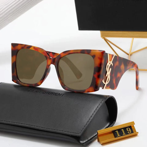 7-color stylish SY letter temple polarized sunglasses