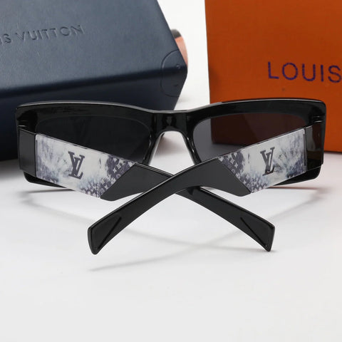 4 color luxury printed large letter polarized sunglasses