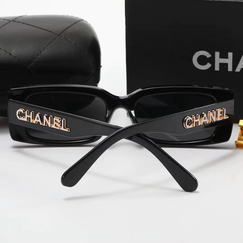 4-color fashion double C square frame polarized sunglasses