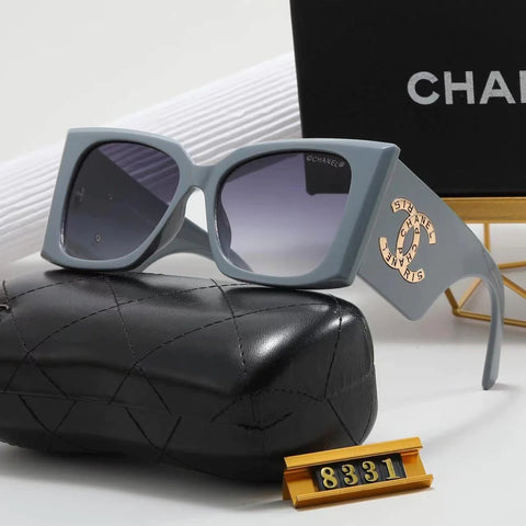 6-color fashion double C letter temple polarized sunglasses