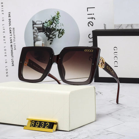 4 Color Letters Full Frame Square Sunglasses