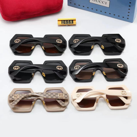 6-color fashion GG rhombus frame sunglasses polarizer