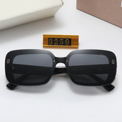 4 colors luxury square CD double circle lens polarized sunglasses