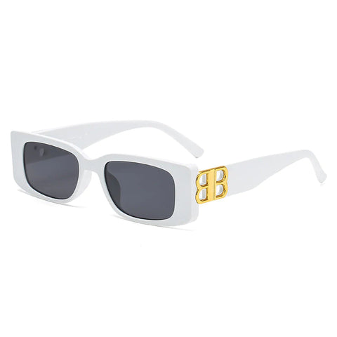 6 color fashion B-shaped small frame square polarized sunglasses