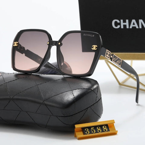 5-Color Fashion CC Printed Letter Polarized Sunglasses