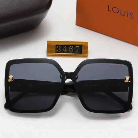 6-color fashion four-leaf clover LOGO temple polarized sunglasses