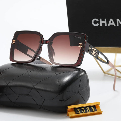 5-Color Fashion CC Temple Hollow Sunglasses