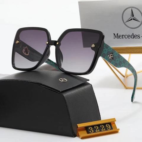 5-color fashion herringbone LOGO temple polarized sunglasses