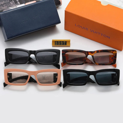 4 color luxury printed large letter polarized sunglasses