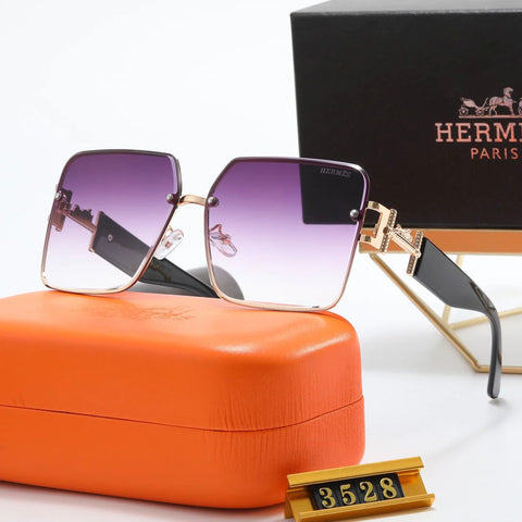 5-color fashion H letter flat sunglasses