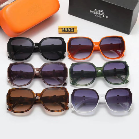 6-color stylish H letter temple polarized sunglasses