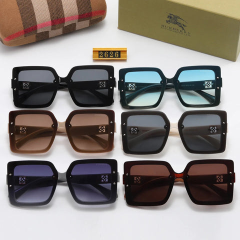 6 color fashion square frame gradient lens polarized sunglasses