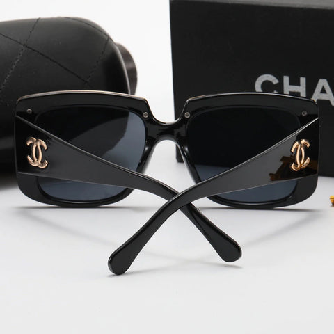 4 color fashion double C letter eyebrow polarized sunglasses