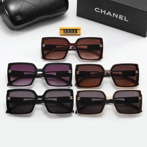 5-Color Fashion CC Temple Hollow Sunglasses