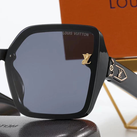 6-color fashion four-leaf clover LOGO temple polarized sunglasses