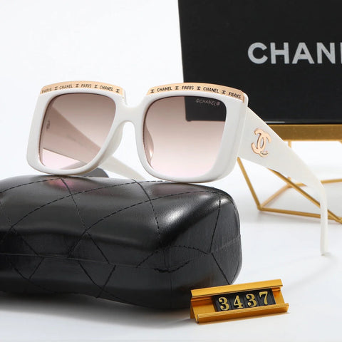 4 color fashion double C letter eyebrow polarized sunglasses