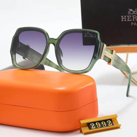 6-color stylish H letter temple polarized sunglasses